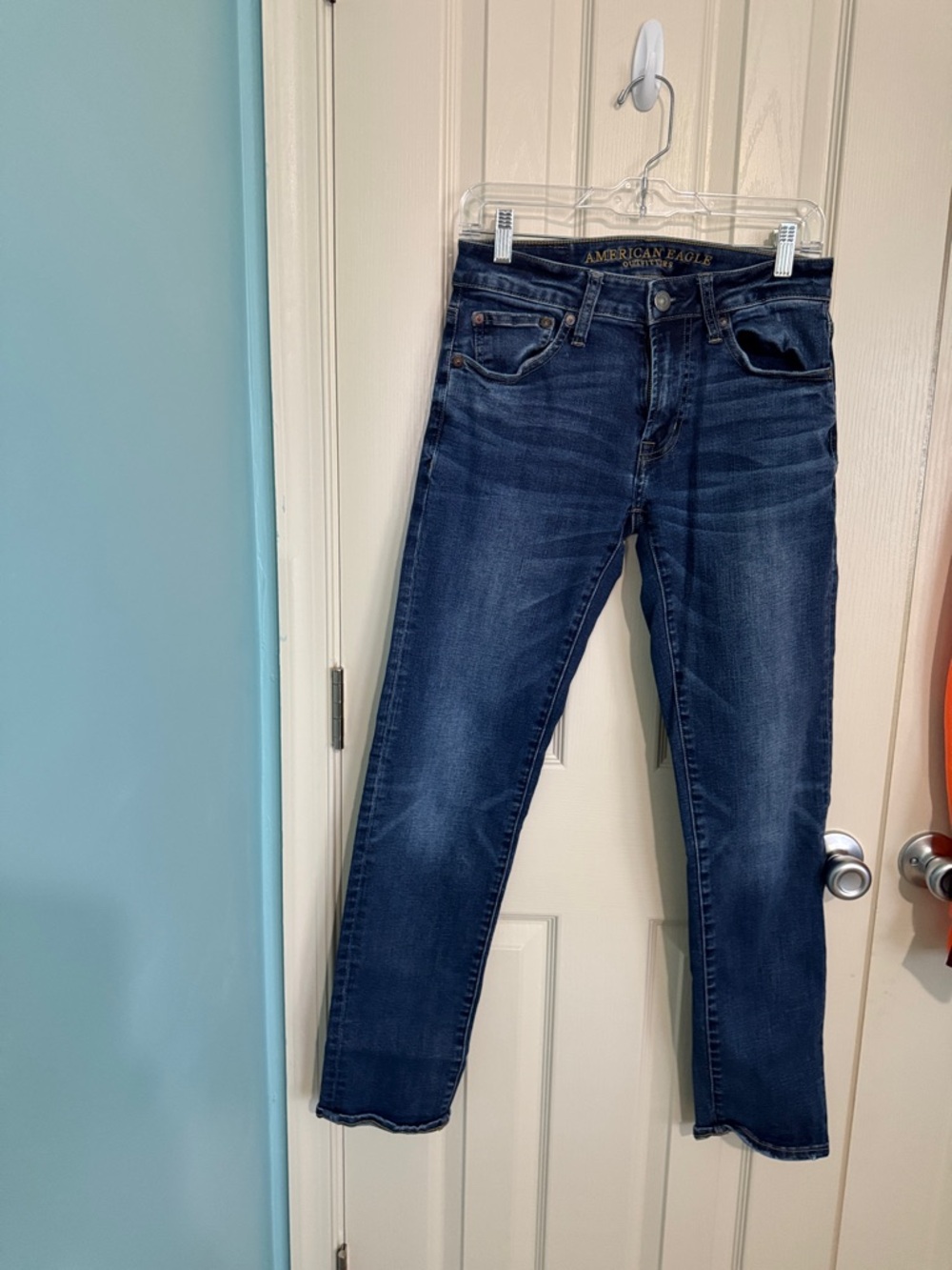 American Eagle Outfitters Men's Dark Blue Slim Jeans
